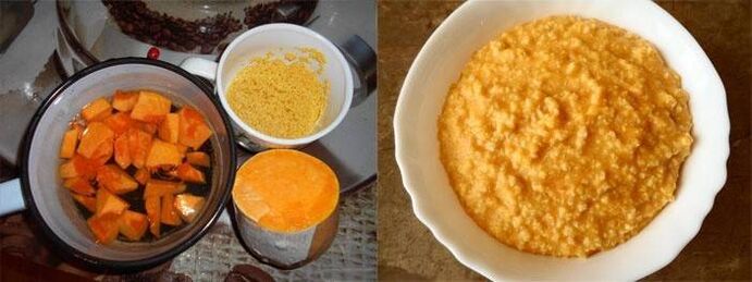 Millet porridge with pumpkin cure psoriasis vẩy